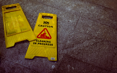Work in progress signs.